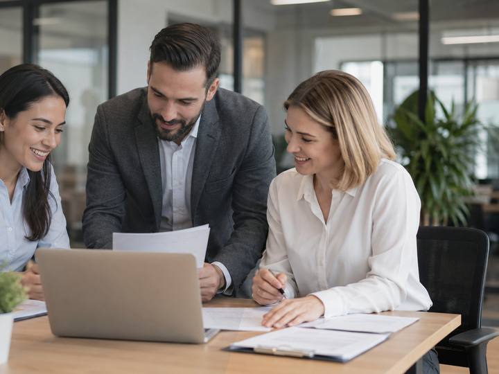 Échange calme autour de documents administratifs